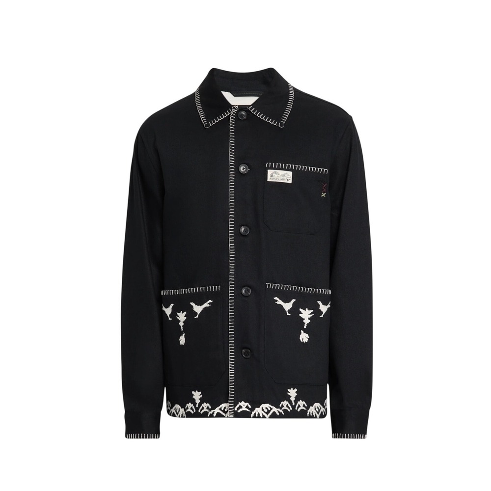 Scotch & Soda Men's Embroidered‎ Cotton-Blend Worker Jacket Size Large